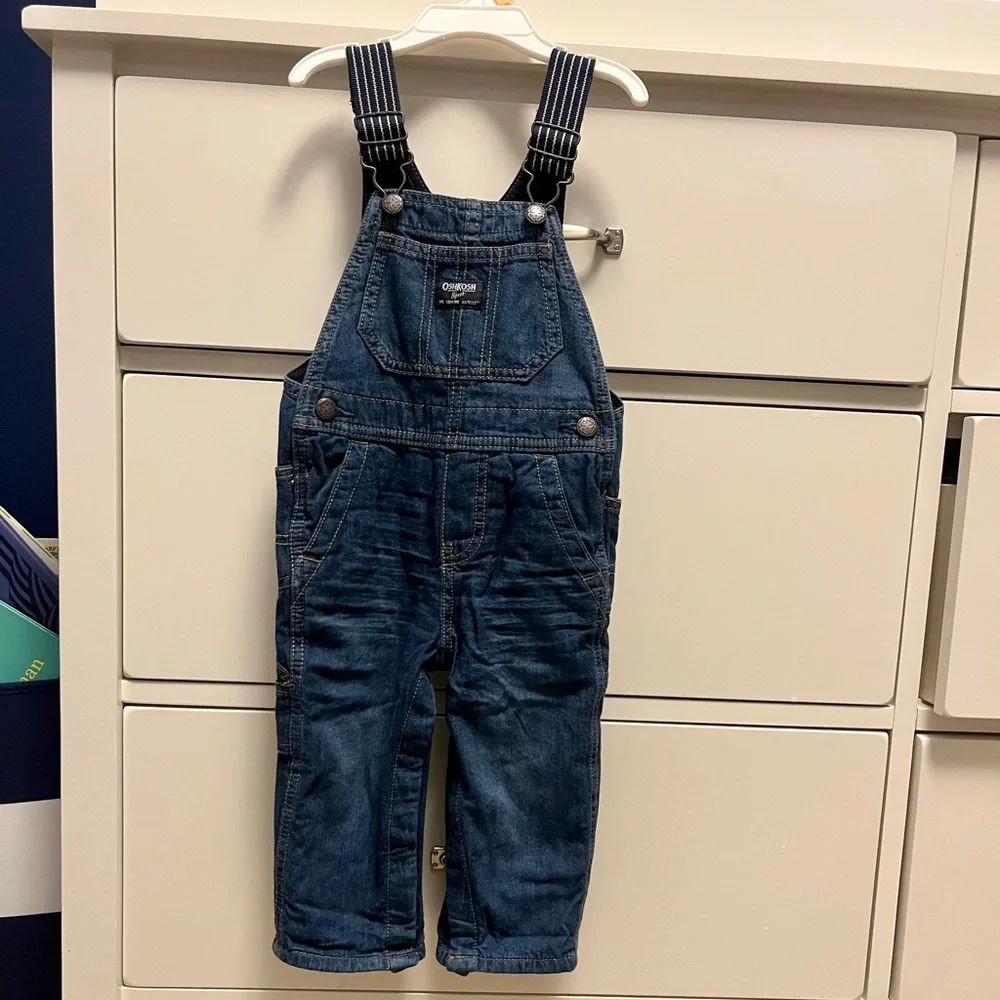 OshKosh B’Gosh Blue Polyester Lined Bib Overalls